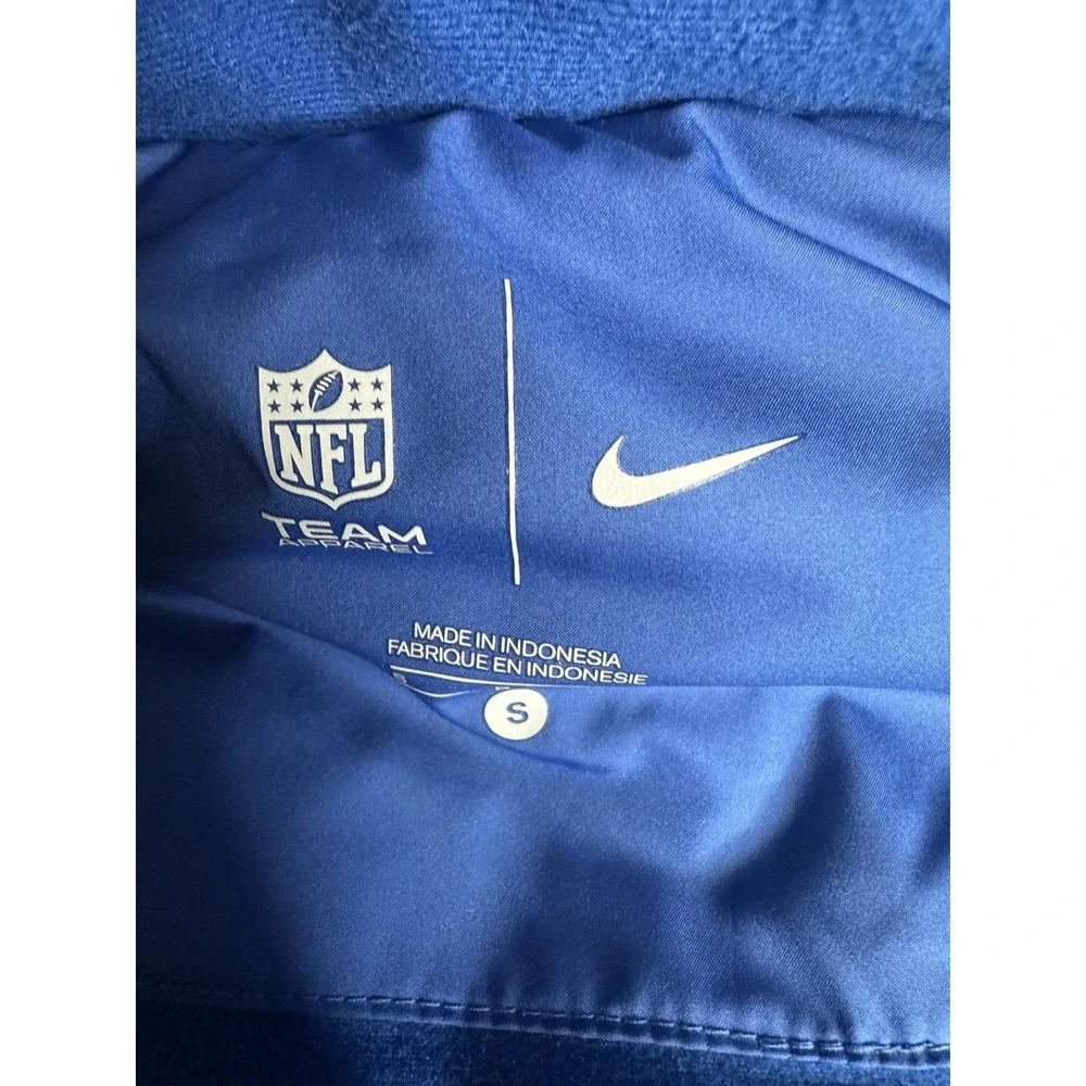 Nike Indianapolis Colts Puffer Vest Full Zip Grey and Blue Size S